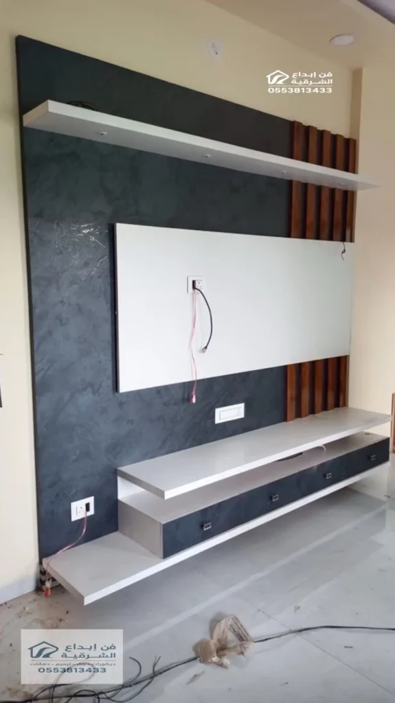 تفصيل خزائن وطاولات تلفزيون في الخبر ت:0553813433 ورشة تصنيع دواليب ...