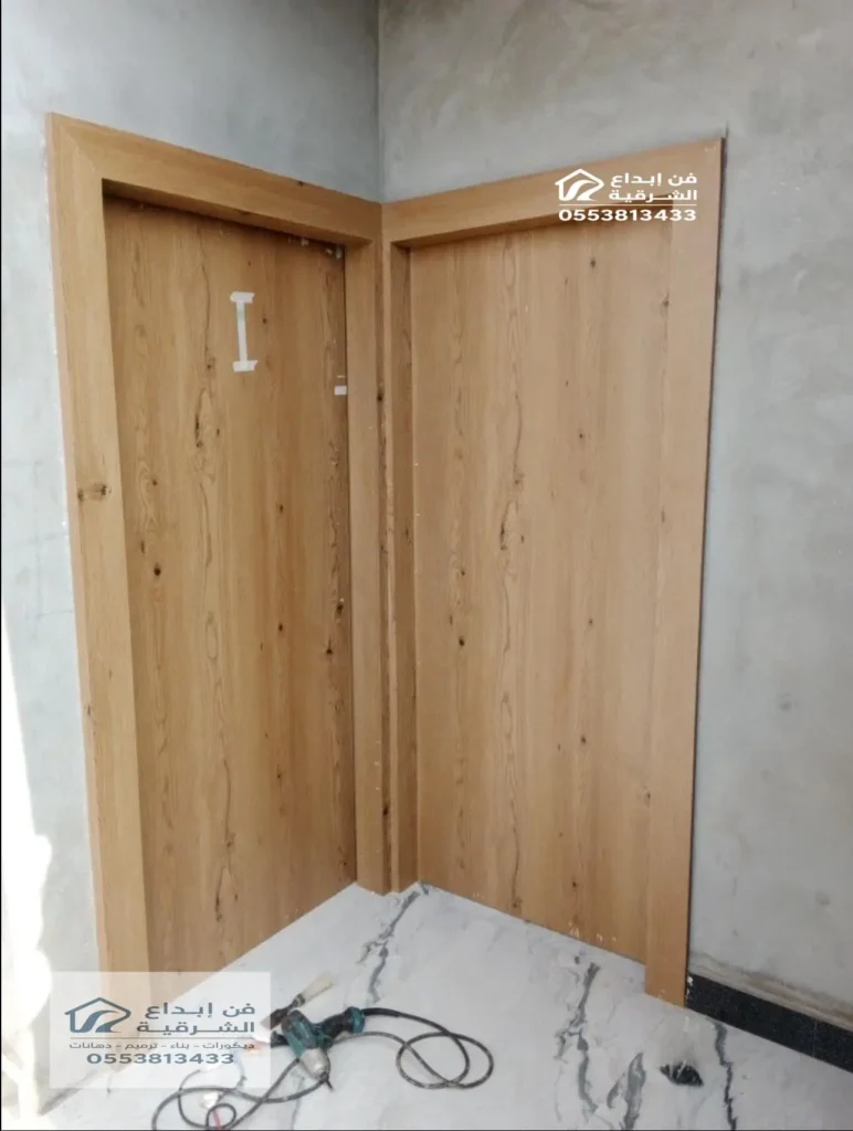 تصاميم ابواب خشب بالدمام