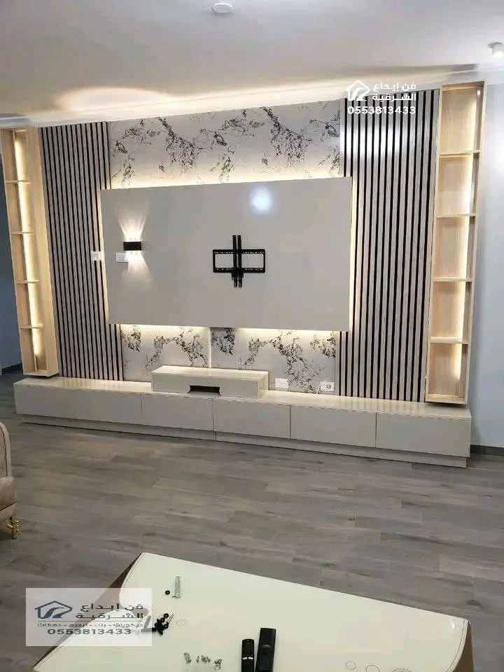 فني تركيب ديكور خلفية شاشة جداري بالعزيزية