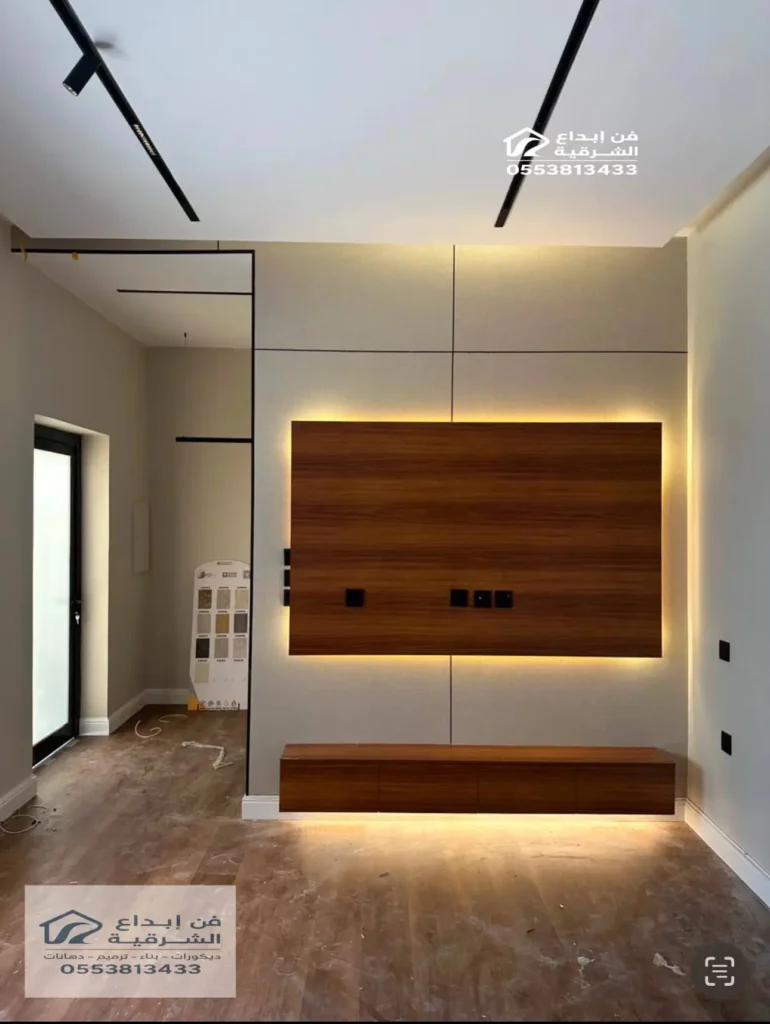 تركيب ديكور شاشة تلفزيون حي العزيزية