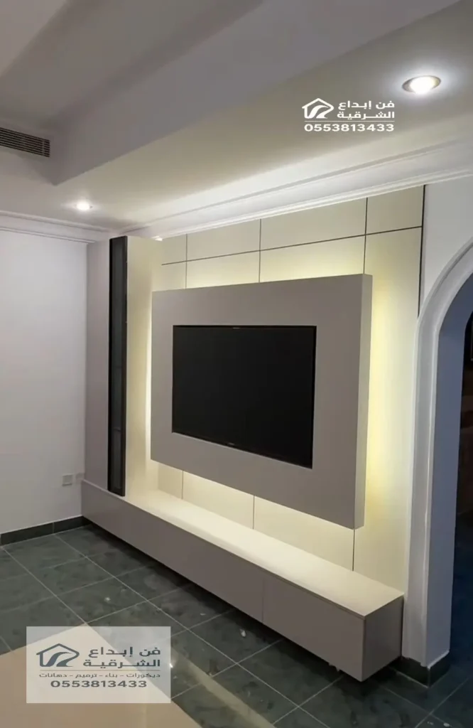 محل تفصيل ديكورات شاشة بلازما في الدمام