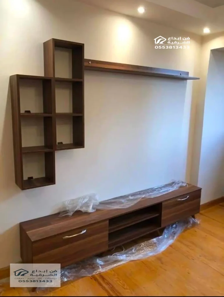تفصيل رفوف مكتبة خشب بالظهران